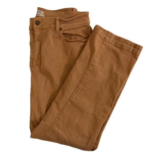 L.L. Bean Denim - L.L. Bean Jeans Denim Womens Classic Fit Straight Leg Tan Stretch Sz 14 Reg